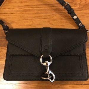Rebecca Minkoff Hudson Moto Crossbody Bag, Black